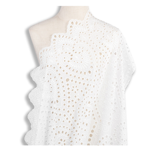 قماش دانتيل مطرز من البوليستر والقطن الشبكي المجوف للمعاطف والملابس والستائر ومفارش الطاولات - Product Image 2