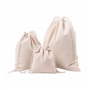 Sac en toile de coton en gros avec cordon de serrage, petit format, personnalisable avec logo, multi-tailles, pour emballage de riz promotionnel - Product Image 5