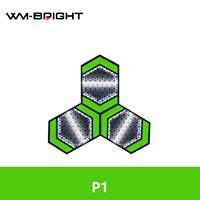 Luz de Matriz Hexagonal RGB de 150W, Luz de Fondo Regulable de Aleación de Aluminio para Bares, Discotecas, KTV y Efectos DMX para Escenarios