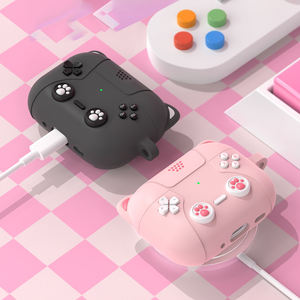 Nouvelle <span class=keywords><strong>coque</strong></span> en silicone souple antichoc de style jeu de chat pour <span class=keywords><strong>AirPods</strong></span> 4 Pro 2 3 housse de protection pour écouteurs Compatible - Product Image 5