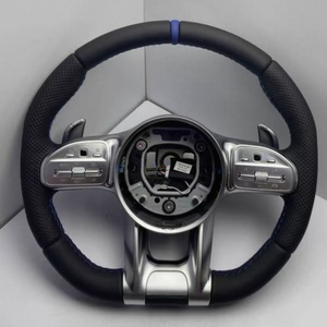 พวงมาลัยสปอร์ตคาร์บอนไฟเบอร์สำหรับรถแข่ง <span class=keywords><strong>Mercedes</strong></span>-Benz C E S CLA GLC GLE GLS W205 W213 W222 W177 <span class=keywords><strong>AMG</strong></span> W204 W212 - Product Image 4