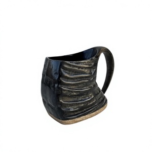 Mug à boire en corne de buffle naturelle, fait main, classique, écologique, grande capacité, avec poignée, pour la maison, le bar et les cadeaux - Product Image 3
