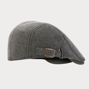 2024 Autumn Winter New Solid Color Jersey Cotton Beret Hat <b>Men</b> Women Casual Fashion Blank Custom Ivy Hat - Product Image 5