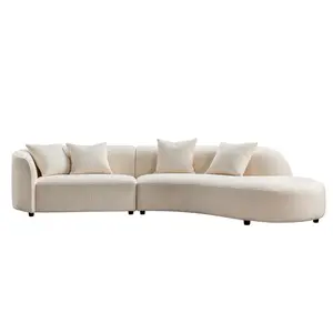 Canape Ghế Sofa Hiện Đại Kiểu Bắc Âu Divano Letto Đồ Nội Thất Phòng Khách Ghế Sofa Vải Trắng