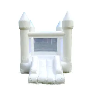 PVC Inflatable White Bounce House with slide Inflatable Wedding Bounce Castle For Party Ready stock