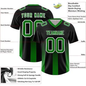 Camiseta de Fútbol Personalizada Unisex con Cuello en V, Manga Corta, Sublimada, Impresa, Absorbente de Humedad, Deportiva, 100% Poliéster, 220g - Product Image 2