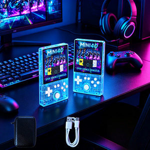 Console di Gioco Portatile Mini40 con Schermo IPS da 4.0 Pollici, Batteria da 4000mAh, Multilingue, Console di Gioco Mini - Product Image 1