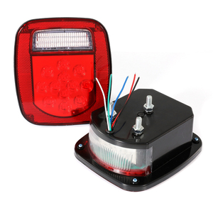 Feux arrière à <span class=keywords><strong>39</strong></span> LED rouges et blancs, double couleur, feux de freinage, feux de recul, clignotants pour Jeep Wrangler TJ CJ 76-06 - Product Image 2