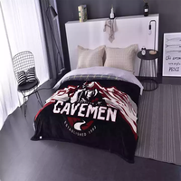Couverture en flanelle polaire unie personnalisée avec logo imprimé numériquement pour canapé, lit, fauteuil – Épaisse, chaude, douillette et douce