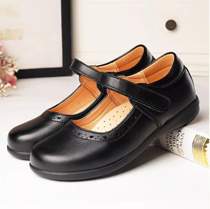 Zapatos Escolares Negros con Botones para Niñas, de 28 a 37 Yardas, Ideales para Viajes, Venta al Por Mayor - Product Image 1