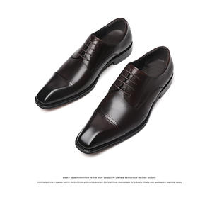 Botas Chelsea Oxford para Hombre, de Cuero Genuino, Retro, con Suela Gruesa, con Cordones, Antideslizantes, Desodorantes, de Caña Alta, para Oficina - Product Image 6