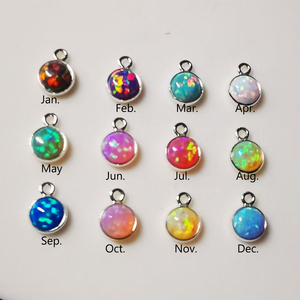 Nhà Máy bán hàng trực tiếp thời trang 925 Sterling bạc giả Opal đá quý quyến rũ cho Vòng cổ làm đồ trang sức - Product Image 2