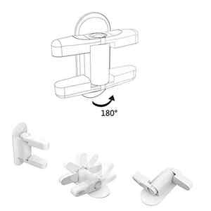 Verrou de sécurité pour <span class=keywords><strong>porte</strong></span> de bébé en plastique, adhésif 3M, bloqueur de poignée, empêche les enfants d'ouvrir la <span class=keywords><strong>porte</strong></span> de la chambre, de la salle de bain, de la <span class=keywords><strong>cuisine</strong></span> - Product Image 4