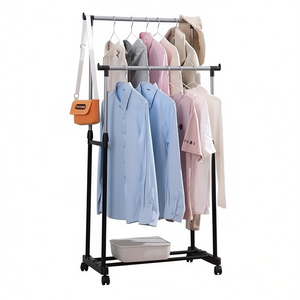 Appendiabiti a doppio livello in metallo On Teck Sa De Cv, portatile, salvaspazio, design minimalista - Product Image 1