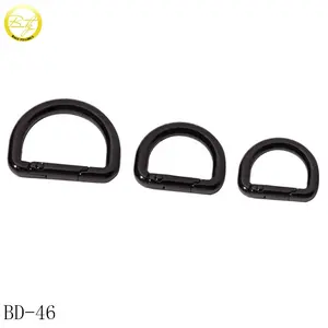 High quality dog collar metal d rings lanyard hardware adjustable clip ring sliders buckle for tote bags