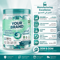 Lessives en capsules antibactériennes OEM en gros 6-en-1 pour un nettoyage en profondeur, format familial Moyen-Orient