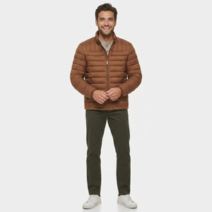 High Quality Men's <b>Bubble</b> Puffer Jacket Stand Collar Custom Logo Slim Fit Casual Winter Trend Warm Quilted <b>Coat</b> Pakistan - Product Image 1