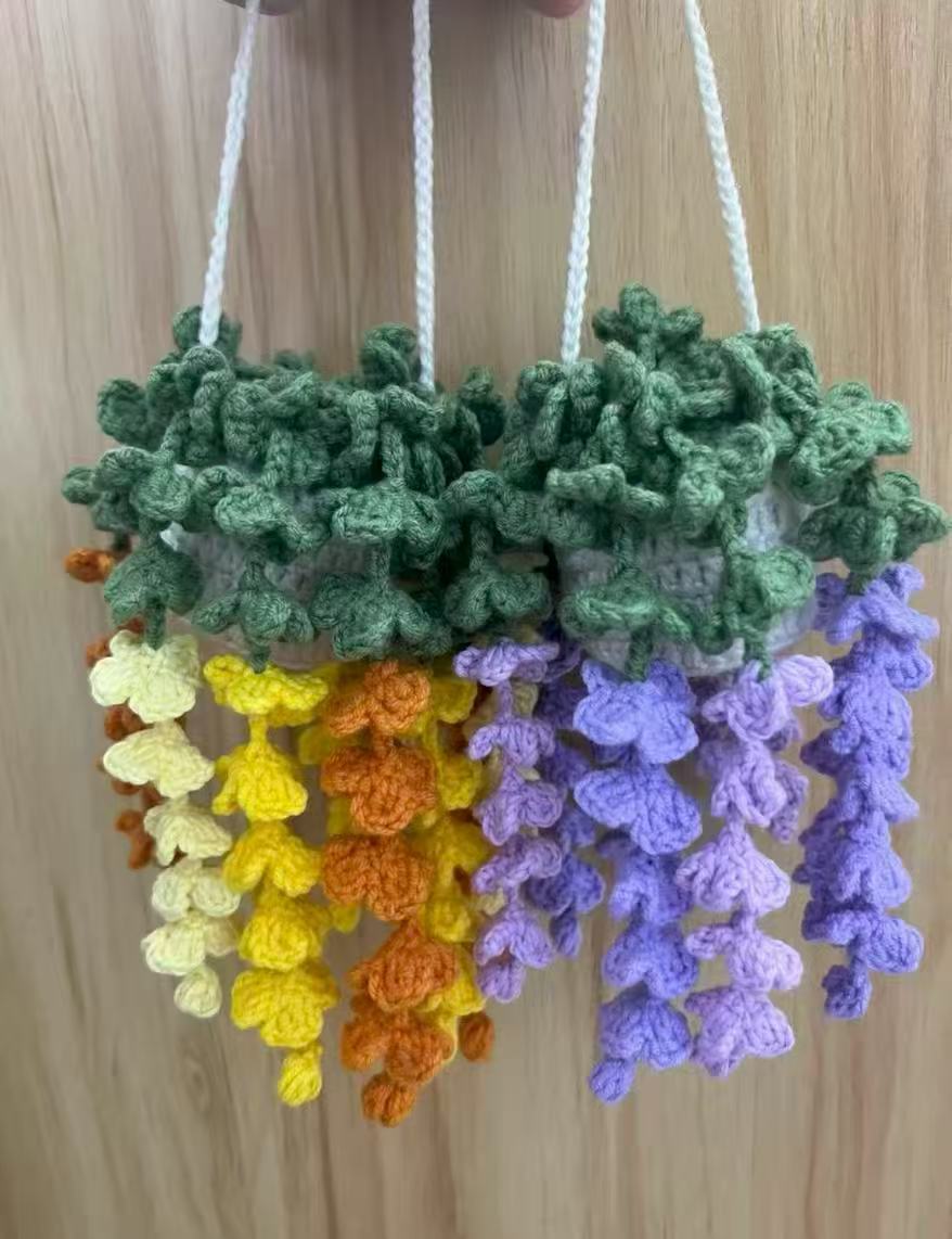 Panier en rotin violet dégradé