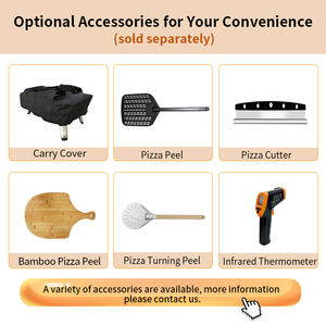 13 Inch Modern Premium Neapolitan <strong>Dual</strong> <strong>Fuel</strong> Pizza Oven Indoor Outdoor Wood Fired with Natural Gas for Home Use - Product Image 5