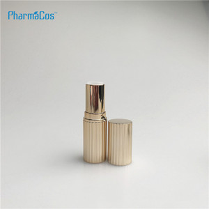 Tubos de Lápiz Labial Dorados Brillantes Personalizados de Fábrica y Botellas de Lápiz Labial de Plástico - Product Image 1