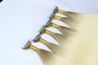 Extensions de cheveux humains de qualité supérieure, couleur ombrée, texture russe, double épaisseur, avec bandes adhésives