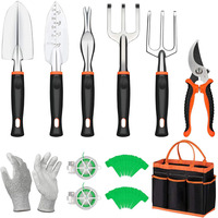DD3810 84 pièces Kit de main de jardinage en aluminium robuste ensemble d'outils de jardin succulents avec sac outil de planteur de fleurs de jardin