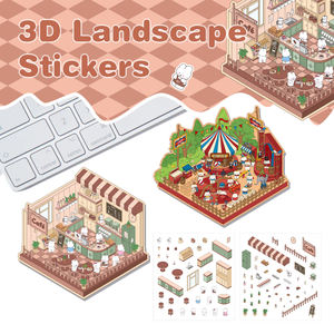 Pegatina 3D Estereoscópica de Paisaje Keybaby, Tablero Grueso, Contenido Enriquecido, Pegatina de PET, Juguete Divertido para Niños, Manualidades para el Hogar, Fiesta - Product Image 2