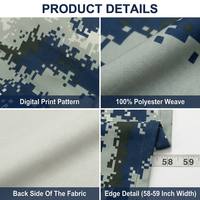 Tela Impermeable Ligera y Elástica con Estampado de Camuflaje 100% Poliéster (66GSM) para Ropa de Trabajo y Uso en Exteriores y Carpas