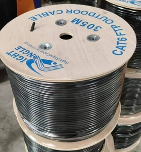 สายสื่อสารกลางแจ้งทำจาก <span class=keywords><strong>CAT6</strong></span> FTP สายเคเบิลเครือข่ายแลนอีเทอร์เน็ตทองแดง - Product Image 1