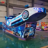 Manège LED décoratif attrayant en forme de mini-voiture volante, avec mouvements de glisse avant-arrière émotionnants, pour centres commerciaux et parcs d'attractions familiaux