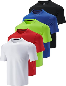 T-shirt personnalisé en polyester à séchage rapide, impression de logo sur mesure, évacuation de l'humidité, confortable, décontracté, vêtements de sport - Product Image 5