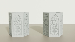 C&H - Portavelas Navideño Personalizado, Soporte Decorativo <span class=keywords><strong>para</strong></span> Farolillos, Cemento, Yeso, Ecológico, Hecho a Mano, Decoración del Hogar, Pilar - Product Image 5