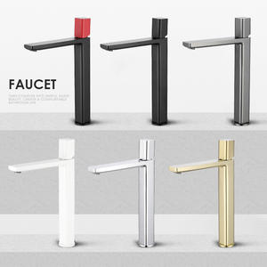 Robinet de salle de bain à poignée unique Gong Tuo 888 avec cartouche céramique, eau chaude et froide, en laiton - Product Image 3