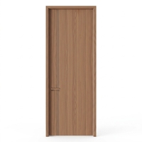 Porte intérieure en bois écologique mélaminé, design encastré, pré-assemblée, anti-rayures, noyau massif, qualité ENF, étanche, pour salle de bain