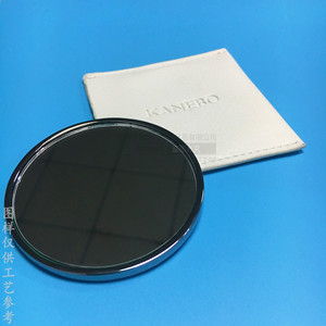 Kanebo Round <b>Makeup</b> <b>Mirror</b> Bright Nickel Zinc Alloy Portable Home Use Geometric Shape Single Sided Touch Up <b>Mirror</b> - Product Image 1