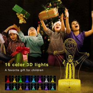 3D <b>LED</b> Desk Lamp with 7-Color Changeable Night <b>Light</b> <b>USB</b> Charge Minimalist Design ABS Material 1-Year Warranty for Bedroom - Product Image 2