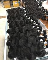 Rambut Vietnam India Mentah Tanpa Proses 100% Asli, Harga Pabrik, Model Body Wave, Bone Straight Double Drawn, Bundel untuk Anyaman
