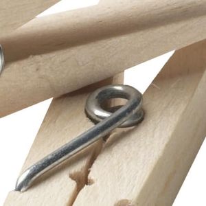 Pinces à linge décoratives en bois écologiques de 2,5 cm avec logo personnalisé, 80 pièces, pour vêtements et outils de salon - Product Image 3