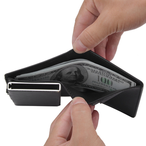Minibook Business Anti-theftMini Small <strong>Personalised</strong> Clip Pop up <strong>Wallet</strong> Custom Smart Rfid Pu Leather Credit Card Holder <strong>Wallet</strong> - Product Image 1