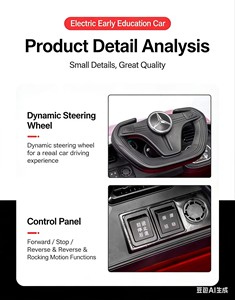 <span class=keywords><strong>Voiture</strong></span> électrique pour enfants 4 roues ABS 12V avec ceinture de sécurité, design anti-retournement, cadeau idéal pour les garçons de 2 à 4 ans - Product Image 6