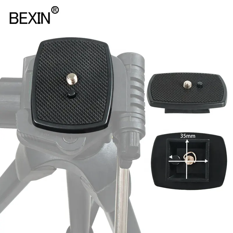 BEXIN ใหม่ขาตั้งกล้อง Mini Quick Release Plate 35*35มม.แผ่นกล้องสกรู1/4สำหรับ Yunteng Vct668 St666 690 Weifeng 3530 3540