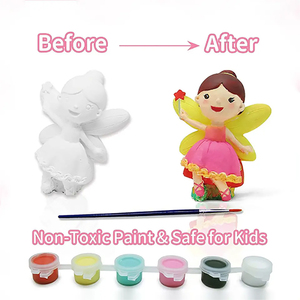 Kids Educational DIY Color Painting Toy Ceramic Art Painting Crafts Gypsum <strong>Plaster</strong> Painting <strong>Set</strong> - Product Image 5