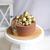 Love Joy Mini Ballons Cupcake Bâton Mousse Boules Fête D'anniversaire Gâteau Décoration Fournitures Faux Boule Gâteau Topper