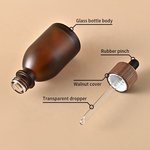 Hổ phách Glass <span class=keywords><strong>dropper</strong></span> chai <span class=keywords><strong>30ml</strong></span> 50ml 100ml UV bảo vệ tinh dầu chai với biểu tượng tùy chỉnh bao bì mỹ phẩm - Product Image 4