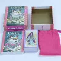 Jeu de cartes de tarot personnalisées avec boîte cadeau et pochette, fabrication OEM, impression couleur intégrale, usine d'impression de cartes d'oracle et de tarot