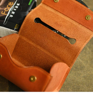 Boîte à mouchoirs en cuir tanné végétal faite à la main, grande capacité, distributeur de mouchoirs en cuir pur OEM pour la maison - Product Image 2