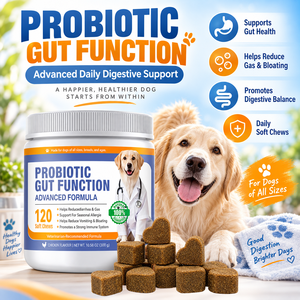 Masticables Probióticos para Perros - Sabor a Pollo, Múltiples Cepas, Inulina, FOS, <span class=keywords><strong>MOS</strong></span>, Calabaza y Enzimas Digestivas para el Apoyo Digestivo e Inmunológico - Product Image 3
