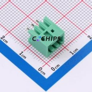 MX2EDGV-2.5-03P-GN01-Cu-A Plug-in Terminal Block Through hole,P=2.5mm Connector Board-to-Board / Socket Closed 1x3P 2.5mm Green - Product Image 1