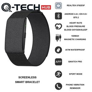Bracelet Connecté Intelligent avec Rapport <span class=keywords><strong>de</strong></span> Santé IA, <span class=keywords><strong>50</strong></span> <span class=keywords><strong>Jours</strong></span> d'Autonomie, Suivi d'Activité, Étanchéité 1ATM, Bracelets en Silicone/Nylon - Product Image 1