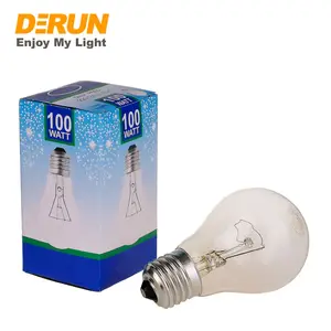 Bombilla incandescente transparente para lámpara, foco incandescente para INC-A, A55, 40w, 60w, 75W, 100W, E27, B22